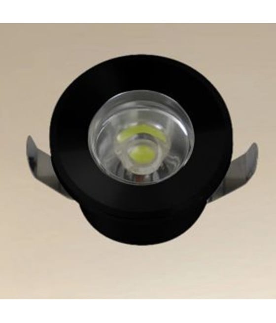 FARETTO 1W LED INCASSO NERO SEGNAPASSI LUCE CALDA 00304
