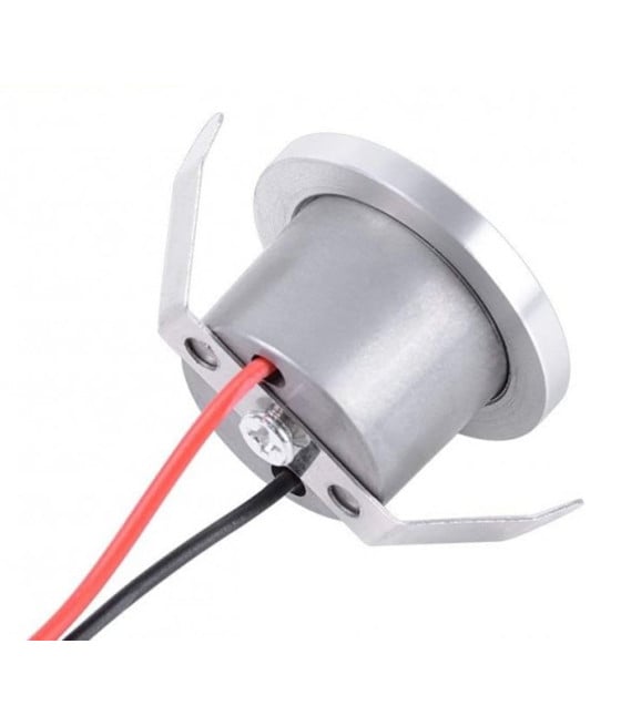 FARETTO 1W LED INCASSO ARGENTO SEGNAPASSI LUCE FREDDA 00243