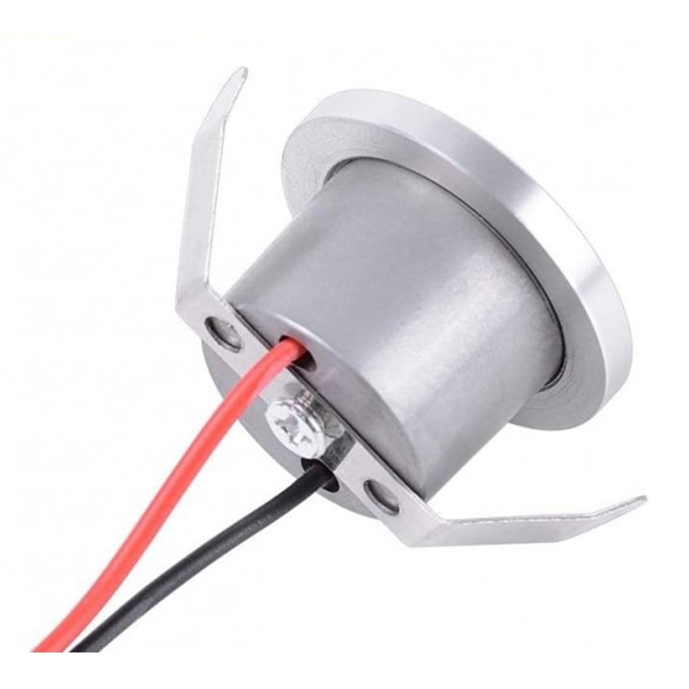 FARETTO 1W LED INCASSO ARGENTO SEGNAPASSI LUCE FREDDA 00243