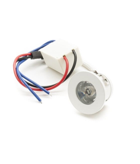 FARETTO LED INCASSO 1W BIANCO LUCE FREDDA 6500K CON DRIVER
