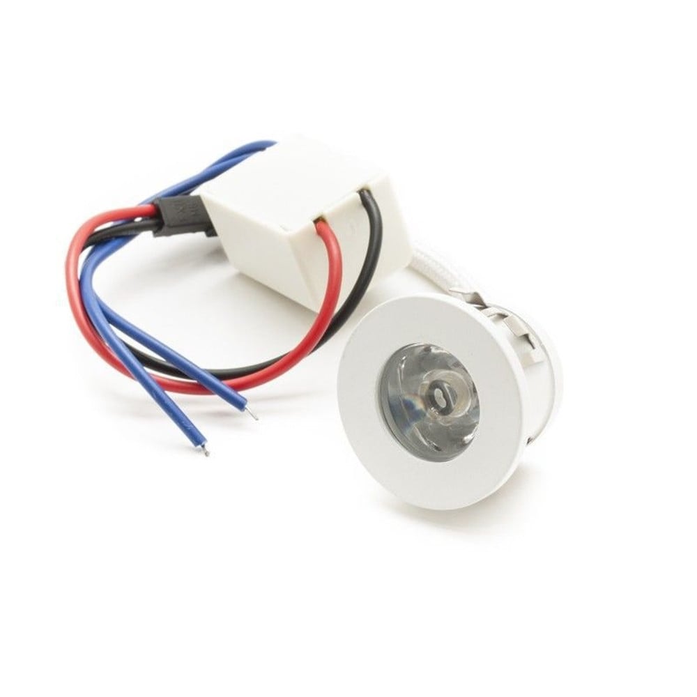 FARETTO LED INCASSO 1 W BIANCO SEGNAPASSI LUCE VERDE DRIVER