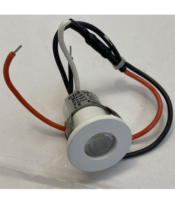 MINI FARETTO LED 2 WATT INCASSO 3V-5V COLORE LUCE BLU 20 MM