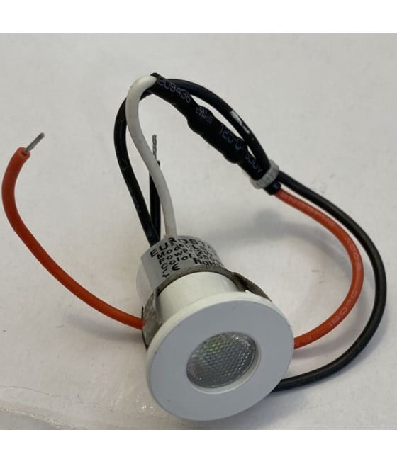 MINI FARETTO LED 2 WATT INCASSO 3V-5V LUCE CALDA 3000K