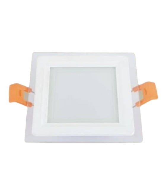 PANNELLO LED INCASSO LUCE 3000K-6500K 6W QUADRATO BORDO TRAPARENTE
