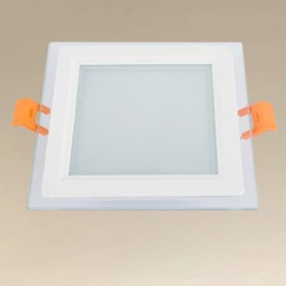 PANNELLO LED INCASSO LUCE 3000K-6500K 9W QUADRATO BORDO TRAPARENTE