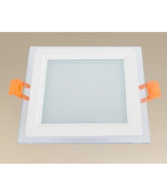 PANNELLO LED INCASSO LUCE 3000K-6500K 9W QUADRATO BORDO TRAPARENTE