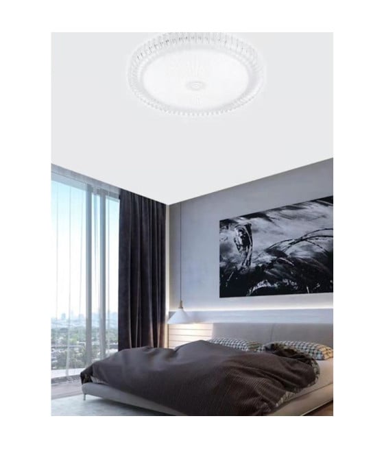 PLAFONIERA A SOFFITTO 45W DESIGN CRISTALLO RIGATO LUCE FREDDA NATURALE