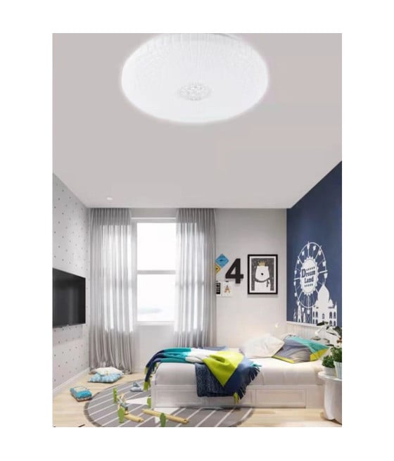 PLAFONIERA 45W DECORO CRISTALLI CENTRALE LUCE FREDDA NATURALE