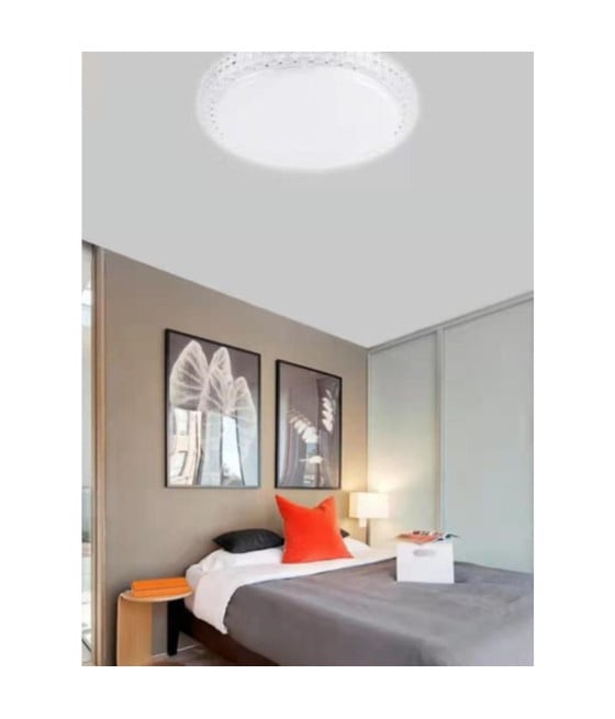 PLAFONIERA DA SOFFITTO 60W BORDO CRISTALLI LUCE FREDDA 49CM