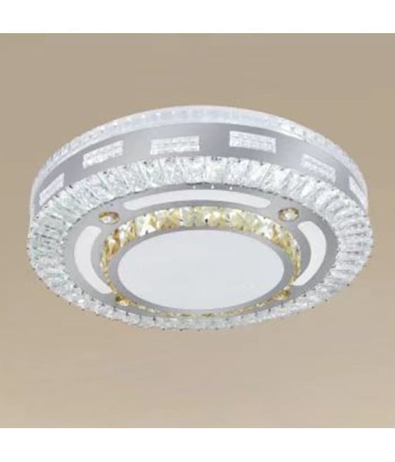 PLAFONIERA 65W LED DESIGN TONDO A STRATI CRISTALLI LUCE FREDDA