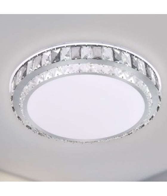 PLAFONIERA 65W LED DESIGN A STRATI CRISTALLI ROTONDO LUCE FREDDA