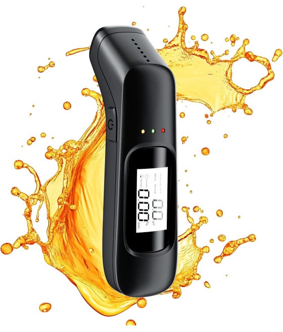 ALCOL TEST PORTATILE ETILOMETRO DISPLAY MISURATORE GRADO ALCOOL ALTA PRECISIONE