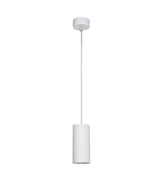 LAMPADARIO FARETTO CILINDRO PENDENTE A SOSPENSIONE GU10 BIANCO 15CM