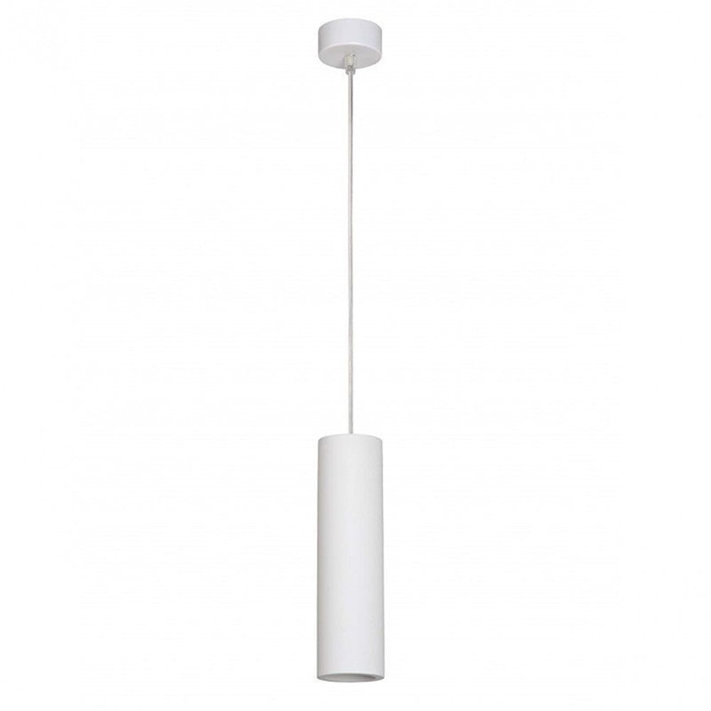 LAMPADARIO FARETTO CILINDRO PENDENTE A SOSPENSIONE GU10 BIANCO 30CM