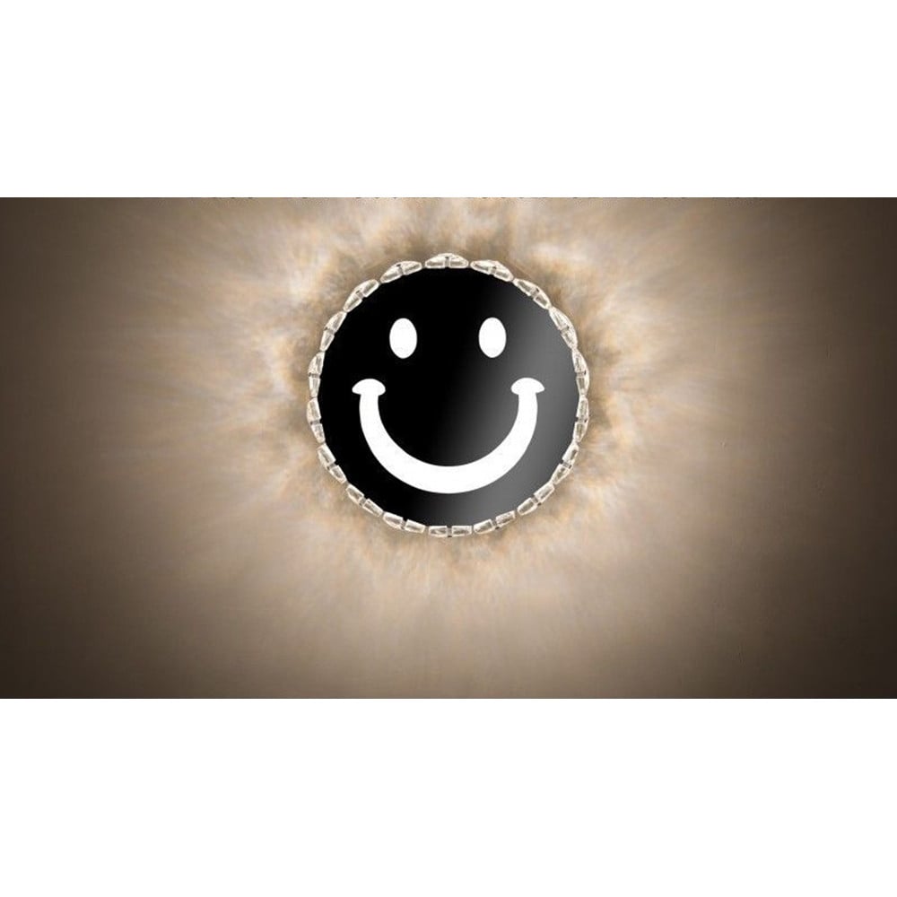 APPLIQUE PARETE CRISTALLO LED 15W TONDO FACCINA LUCE NATURALE