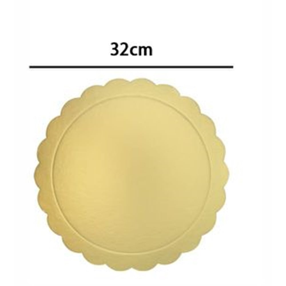 2 PZ BASE TORTA ROTONDA SOTTOTORTA DORATO 32CM BORDINO 31165