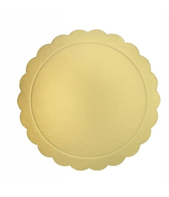 2 PZ BASE TORTA ROTONDA SOTTOTORTA DORATO 32CM BORDINO 31165