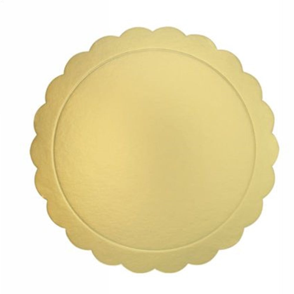 2 PZ BASE TORTA ROTONDA SOTTOTORTA DORATO 32CM BORDINO 31165