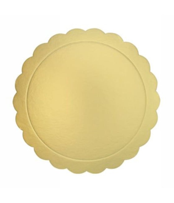 3 PZ BASE TORTA ROTONDA SOTTOTORTA DORATO 24CM BORDINO 31161