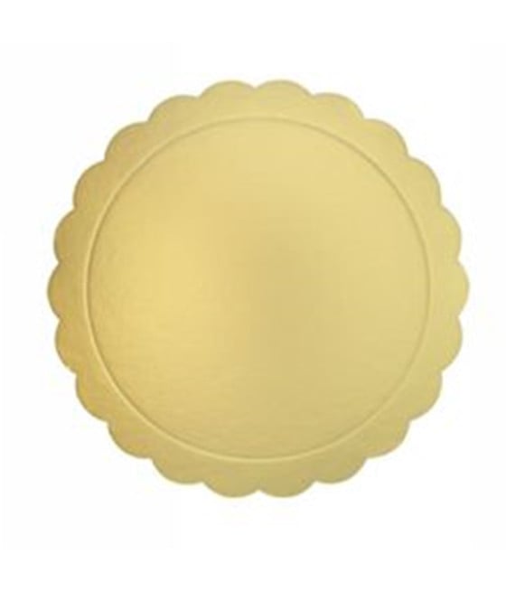 2 PZ BASE TORTA ROTONDA SOTTOTORTA DORATO 30CM BORDINO 31164