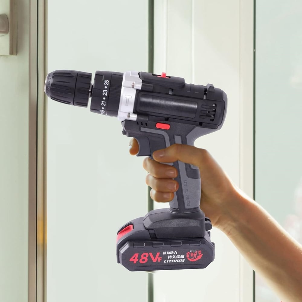AVVITATORE A BATTERIA 48V TRAPANO CACCIAVITI INSTALLAZIONE