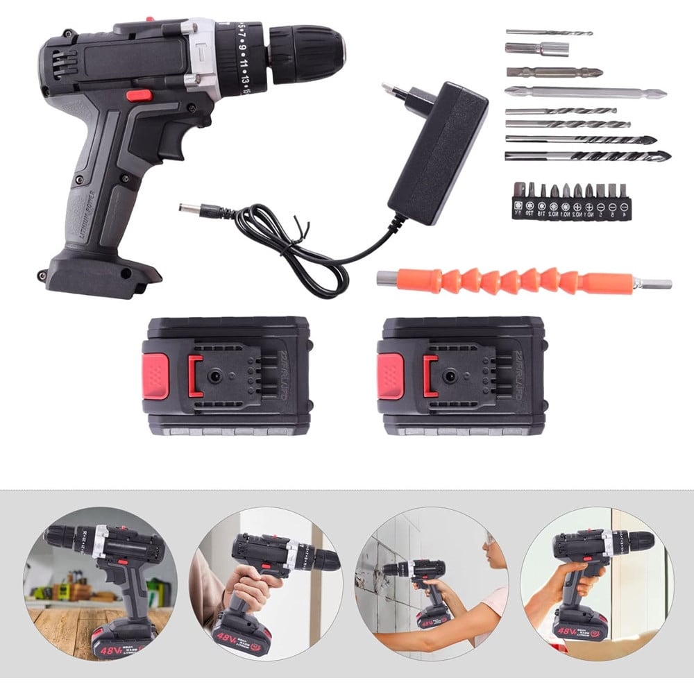 AVVITATORE A BATTERIA 48V TRAPANO CACCIAVITI INSTALLAZIONE