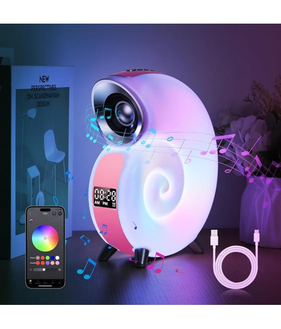 LAMPADA DA TAVOLO INTELLIGENTE SVEGLIA LUCE LED BLUETOOTH MUSICA