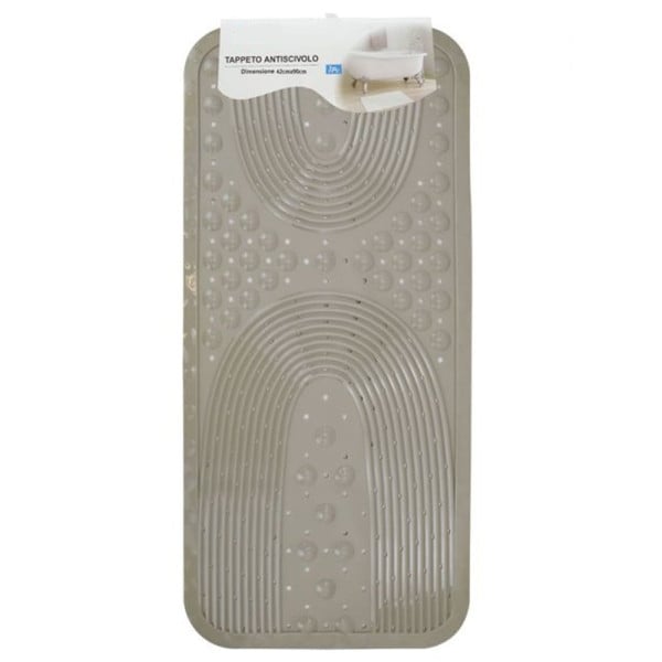 TAPPETO ANTISCIVOLO VASCA BAGNO DOCCIA TORTORA 42X90CM 87554