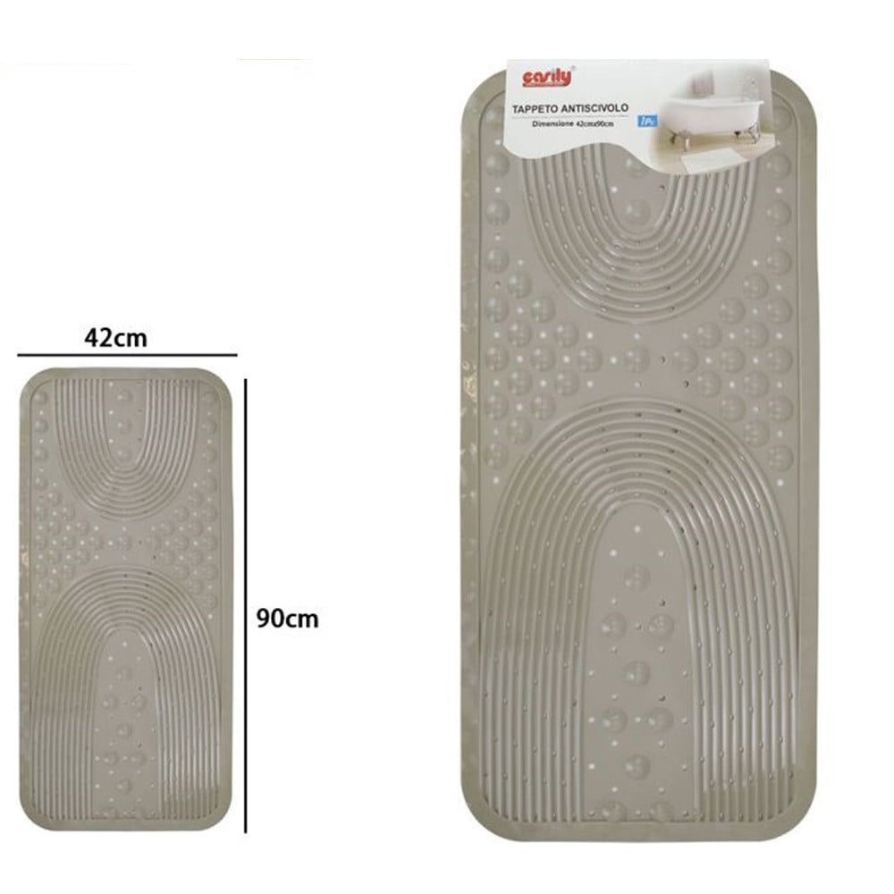 TAPPETO ANTISCIVOLO VASCA BAGNO DOCCIA TORTORA 42X90CM 87554