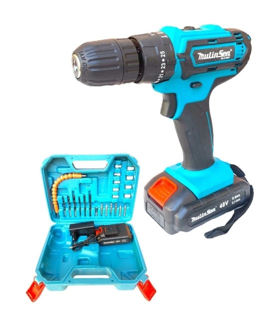 TRAPANO AVVITATORE A BATTERIA A PERCUSSIONE DA 48V LUCE LED