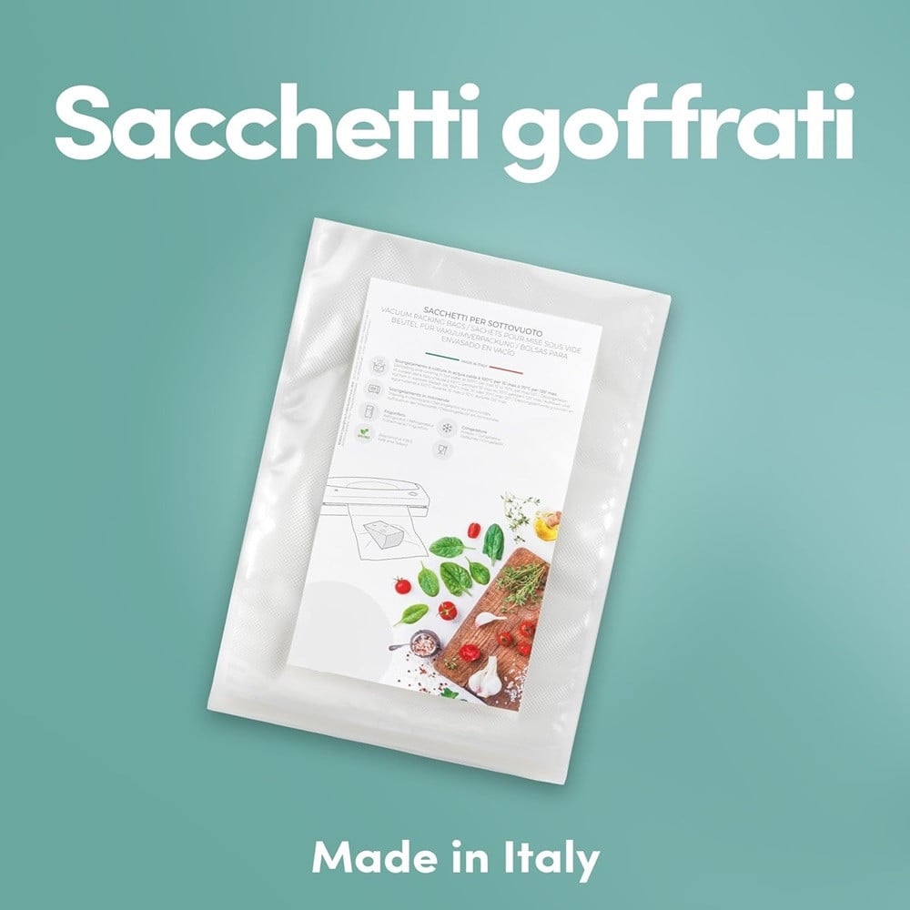 20 SACCHETTI SOTTOVUOTO 25X35CM CONGELATORE FRIGORIFERO