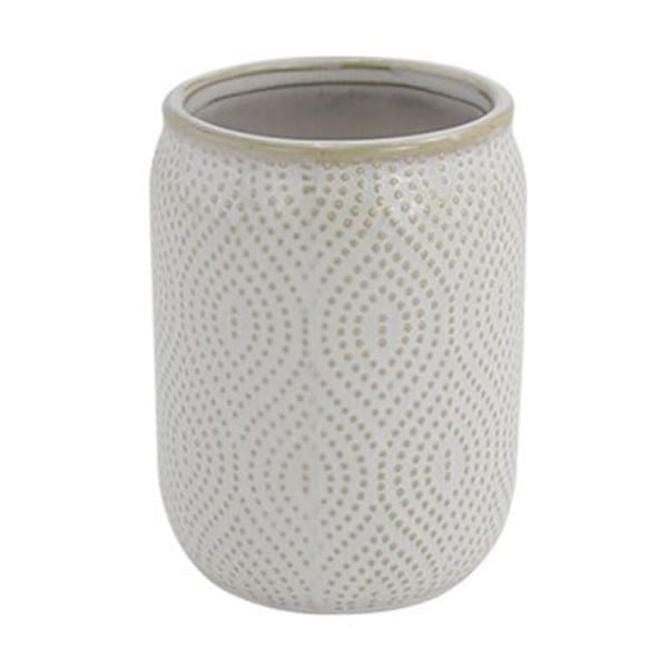 BICCHIERE PORTA SPAZZOLINI DENTIFRICIO BAGNO BIANCO ETNICO 87791