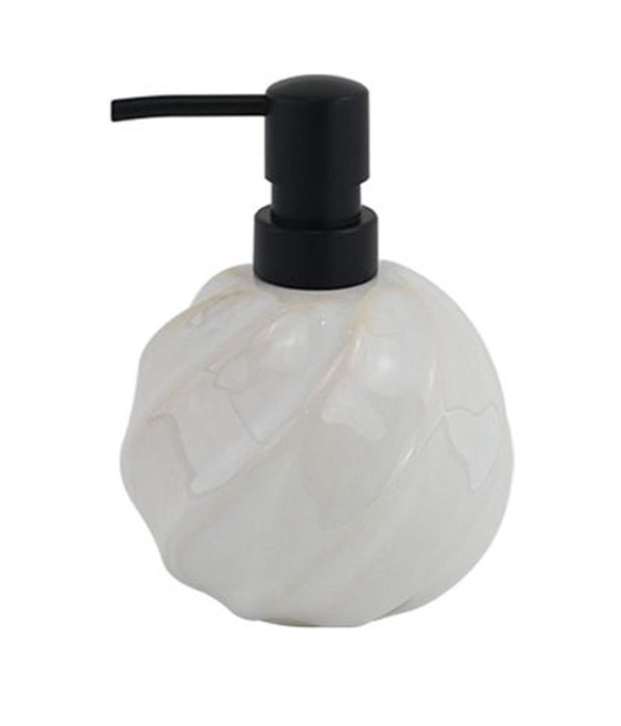 DISPENSER PORTA SAPONE LIQUIDO SFERA RIGATO OBBLIQUO BIANCO BAGNO 87798