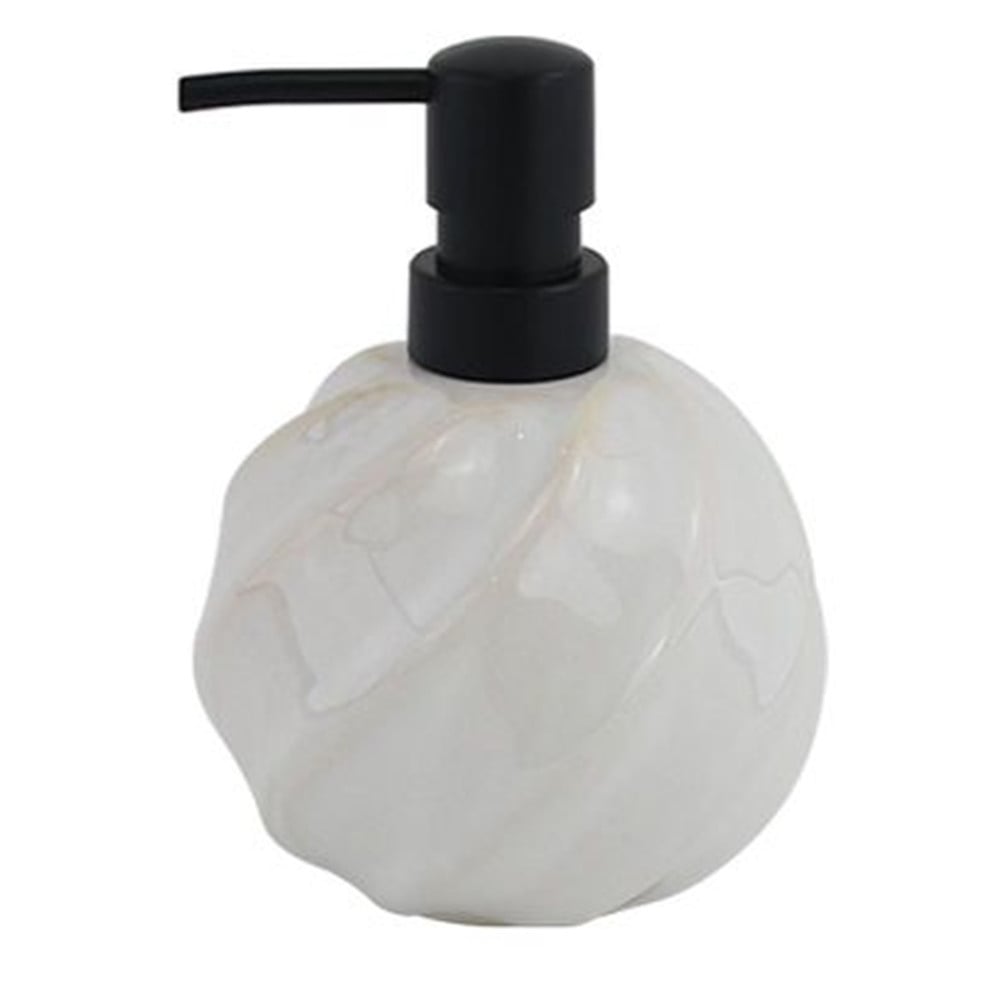 DISPENSER PORTA SAPONE LIQUIDO SFERA RIGATO OBBLIQUO BIANCO BAGNO 87798