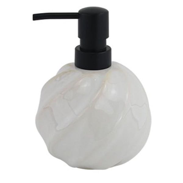DISPENSER PORTA SAPONE LIQUIDO SFERA RIGATO OBBLIQUO BIANCO BAGNO 87798
