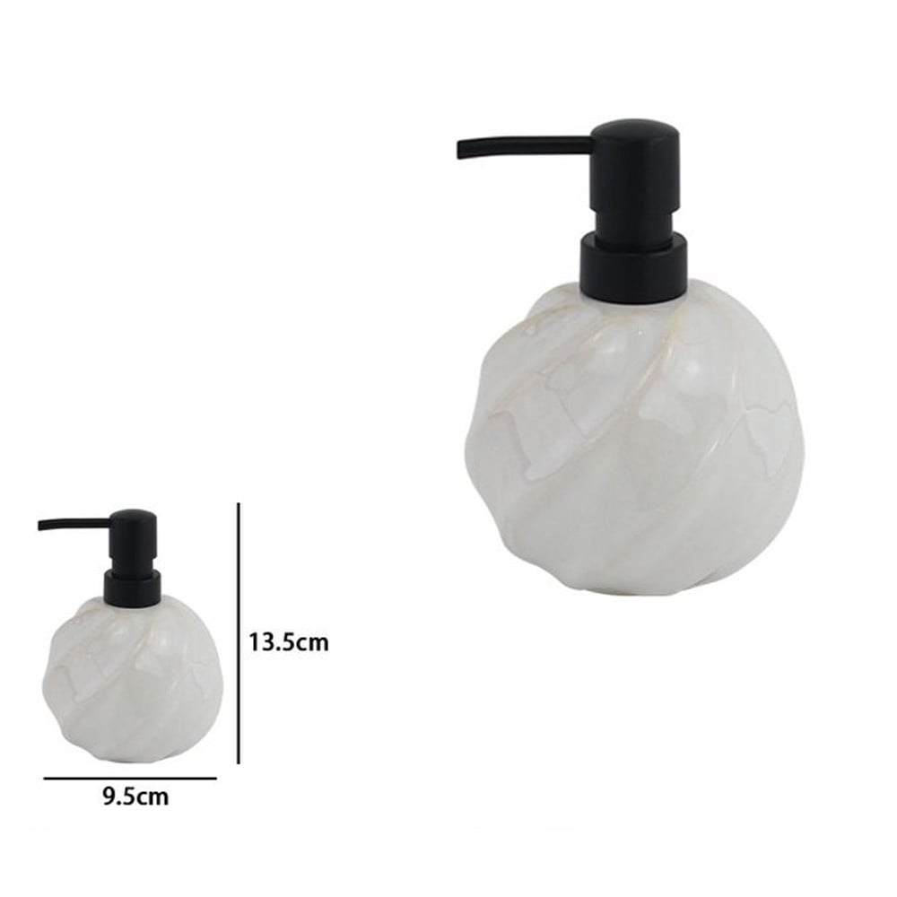 DISPENSER PORTA SAPONE LIQUIDO SFERA RIGATO OBBLIQUO BIANCO BAGNO 87798