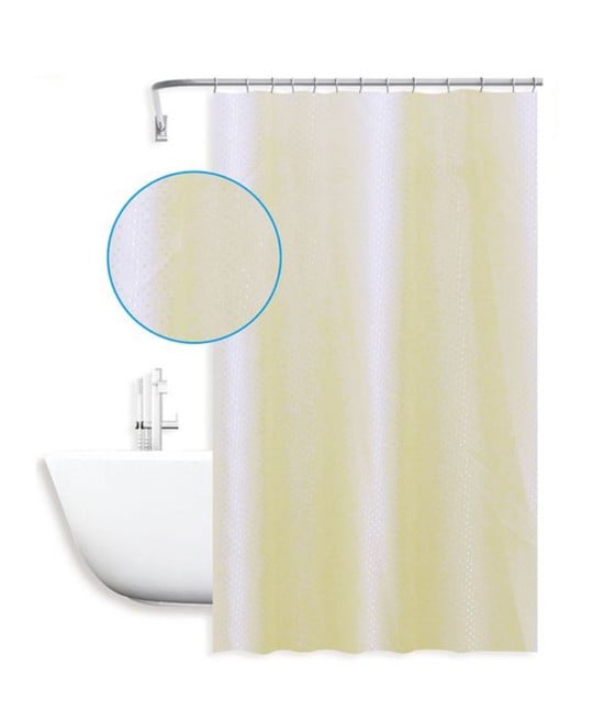 TENDA DOCCIA 180X200 CM BIANCA GIALLA TEXTURE ROMBI 59817