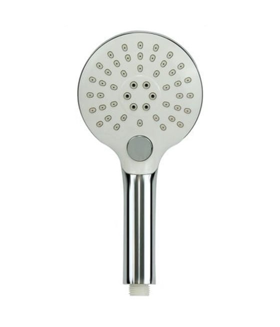 DOCCETTA SOFFIONE DOCCIA BAGNO PULSANTE ROTONDO MODERNO 12X25 CM 79369