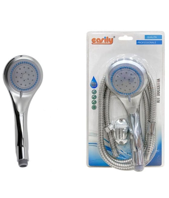 KIT BAGNO DOCCETTA SOFFIONE TONDO DOCCIA CON LACCIO 1,8MT STAFFA 69039