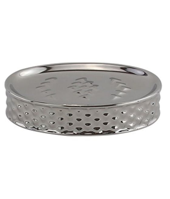 PIATTINO PORTA SAPONE BAGNO SILVER EFFETTO CUORICINI 87819