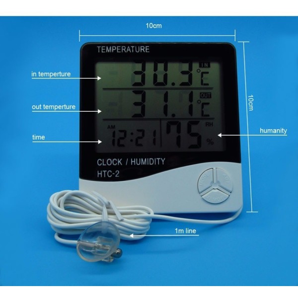Termometro e Igrometro digitale Misura Temperatura Tassi di