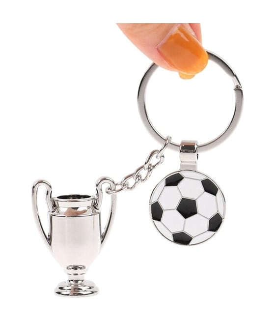 12 PZ PORTACHIAVI DA CALCIO CON PALLONE COPPA SPORTIVO BOMBONIERE