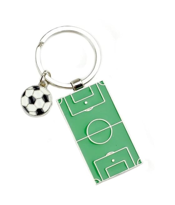 SET 12PZ PORTACHIAVI CON CAMPO PALLONE DA CALCIO REGALO BOMBONIERE