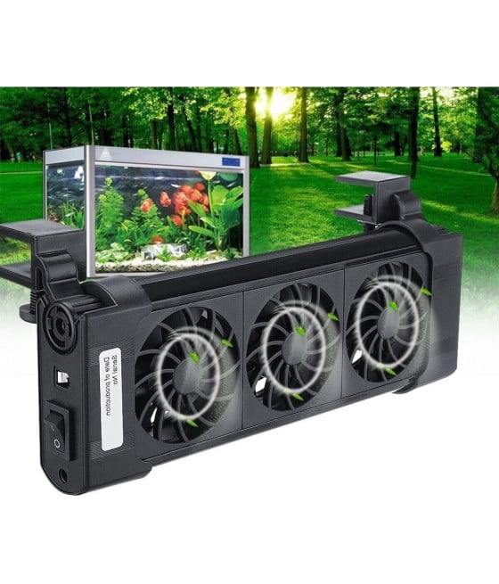 TRIPLA VENTOLA RAFFREDDAMENTO ACQUARIO 3 VENTOLE 12V 50MM FS-603