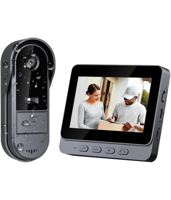 VIDEOCITOFONO CAMPANELLO SENZA FILI DA ESTERNO IMPERMEABILE IP67