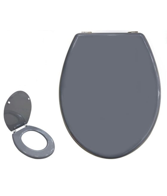 COPRIWATER UNIVERSALE BAGNO COPRI WC LEGNO MDF CERNIERE GRIGIO 52985A