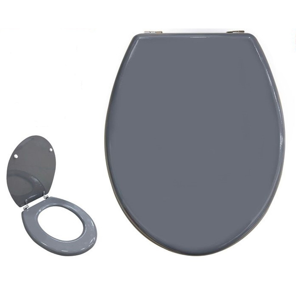 COPRIWATER UNIVERSALE BAGNO COPRI WC LEGNO MDF CERNIERE GRIGIO 52985A