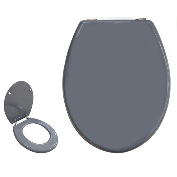 COPRIWATER UNIVERSALE BAGNO COPRI WC LEGNO MDF CERNIERE GRIGIO 52985A