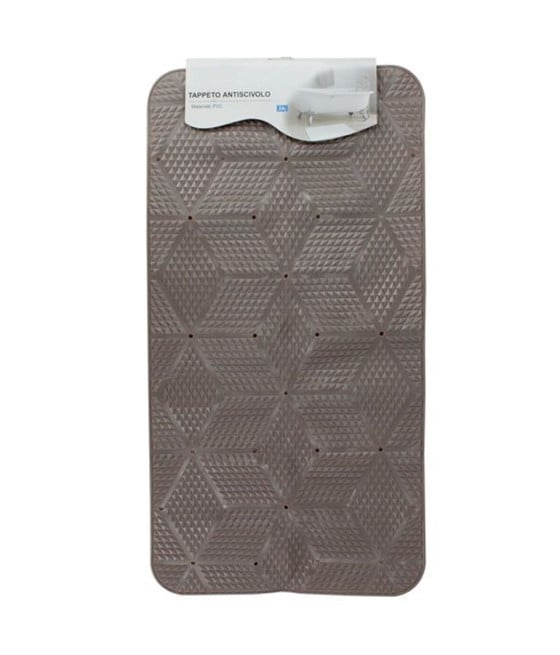 TAPPETO PVC ANTISCIVOLO BAGNO DOCCIA 70X37CM EFFETTO GEOMETRICO 59620