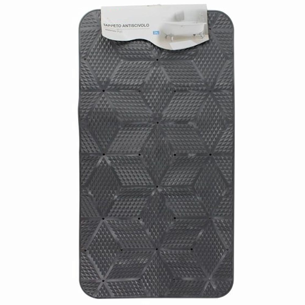 TAPPETO PVC ANTISCIVOLO BAGNO DOCCIA 70X37CM EFFETTO GEOMETRICO 59621